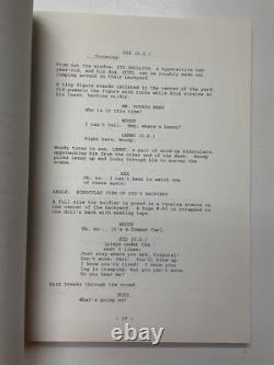Original Authentic 1995 Toy Story Movie Script, Estate Of Stan Jolley