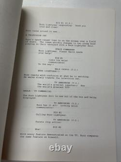 Original Authentic 1995 Toy Story Movie Script, Estate Of Stan Jolley