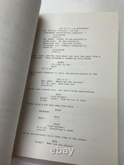 Original Authentic 1995 Toy Story Movie Script, Estate Of Stan Jolley