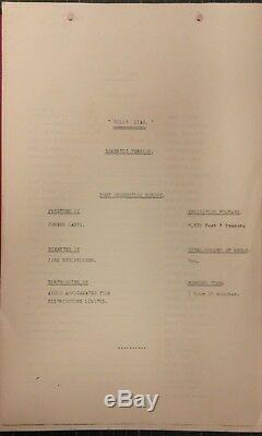 Original Billy Liar Film Script/Continuity Notes
