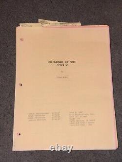 Original Children of the Corn 5 (1998) Horror Movie Screenplay Script