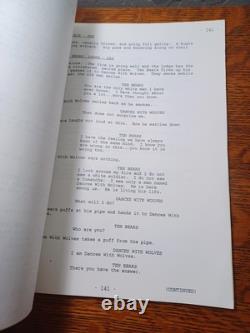 Original Dances With Wolves Movie script by Michael Blake 2/7/1989 JRR33