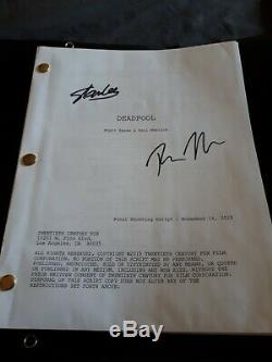 Original Deadpool Scripts Signed By Stan Lee And Ryan Reynolds