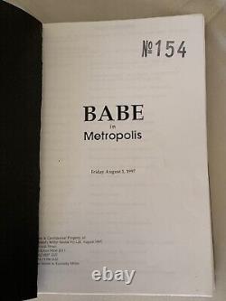 Original Early Draft 1997 Screenplay Babe Pig in the City Movie George Miller