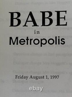 Original Early Draft 1997 Screenplay Babe Pig in the City Movie George Miller