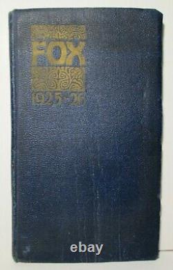 Original FOX FILM Corp 1925-1926 Exhibitor's Book vintage Hollywood William Fox