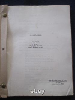 Original Film Noir Script Ring Of Fear Starring Mickey Spillane, Pat O'brien