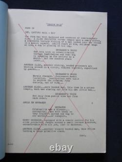 Original Film Script Brubaker (shadow Walk) Robert Redford Film