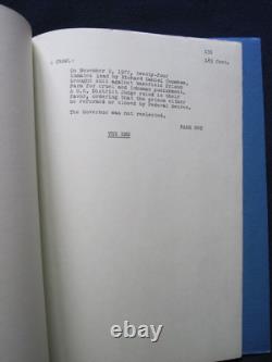 Original Film Script Brubaker (shadow Walk) Robert Redford Film
