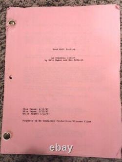 Original Film Script/Screenplay for Good Will Hunting 1997