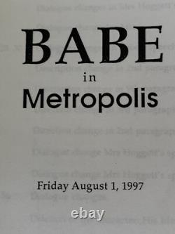 Original Screenplay Mickey Rooney's Draft 1998 Babe Pig in the City Provenance