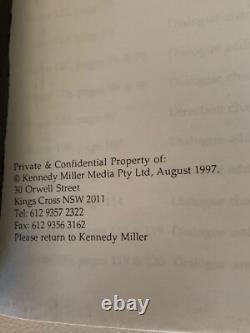 Original Screenplay Mickey Rooney's Draft 1998 Babe Pig in the City Provenance