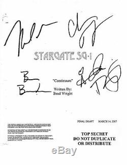 Original movie script stargate SG1 Contiunuum Film-Drehbuch 2008