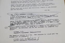 Outland Peter Hyams Original Handwritten Movie Script Revisions Io Sean Connery