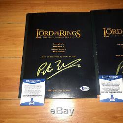 PETER JACKSON SIGNED LORD OF THE RINGS TRILOGY MOVIE SCRIPTS LOT OF 3 with COA