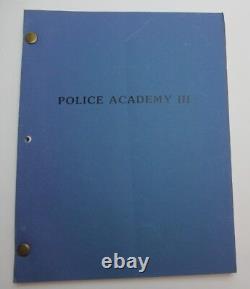 POLICE ACADEMY 3 / Gene Quintano 1985 Movie Script Screenplay, Bubba Smith