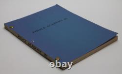 POLICE ACADEMY 3 / Gene Quintano 1985 Movie Script Screenplay, Bubba Smith