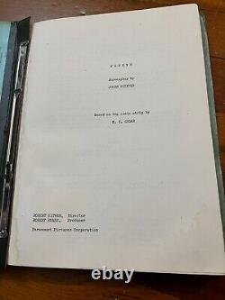 POPEYE Rare Original 1970's Vintage Movie Script Robert Altman