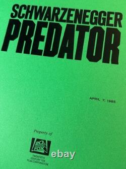 PREDATOR Screenplay 1987 Movie Script Arnold Schwarzenegger Hunter Final Draft