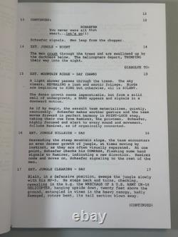 PREDATOR Screenplay 1987 Movie Script Arnold Schwarzenegger Hunter Final Draft