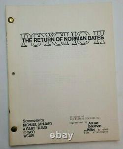 PSYCHO II THE RETURN OF NORMAN BATES / 1980 Unproduced Screenplay, Slasher film