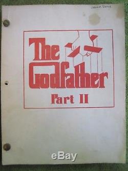 Pair Of Original Film Scripts For The Godfather & The Godfather Part II