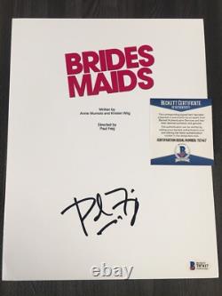 Paul Feig Signed Bridesmaids Full Script Movie BECKETT BAS AUTOGRAPH