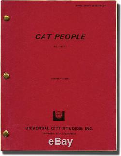 Paul Schrader CAT PEOPLE Original screenplay for the 1982 film 1981 #142843