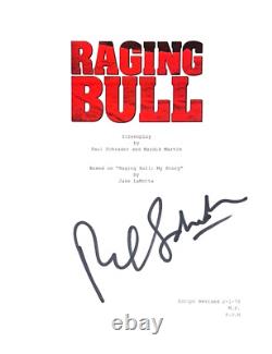 Paul Schrader Signed Raging Bull Movie Script Cover with Exact Video Proof COA