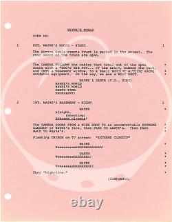 Penelope Spheeris WAYNE'S WORLD Original screenplay for the 1992 film #150368