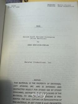 Peter Bogdanovich MASK Original script for the 1985 film- Production Used