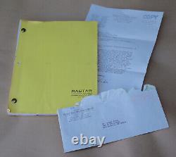 Peter Hyams The Hunter Movie Script 1st Draft & Contract Paper Steve McQueen