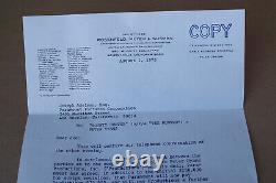 Peter Hyams The Hunter Movie Script 1st Draft & Contract Paper Steve McQueen