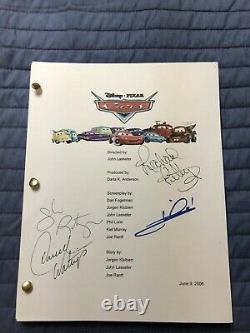 Petty Ratzenberger Waltrip Andretti Signed Disney Cars Full Movie Script Rare