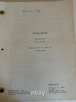 Presumed Innocent Movie Original Screenplay Script Jake Gyllenhaal