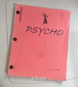 Psycho Movie Script Screenplay Copy Not Official Film Used