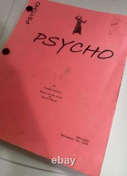 Psycho Movie Script Screenplay Copy Not Official Film Used