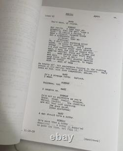 Psycho Movie Script Screenplay Copy Not Official Film Used