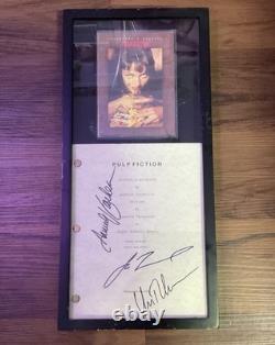 Pulp Fiction Authentic Signed Movie Script w Glass Case Frame & COA Mint