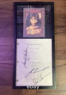 Pulp Fiction Authentic Signed Movie Script w Glass Case Frame & COA Mint