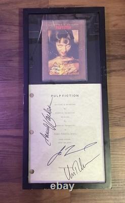 Pulp Fiction Authentic Signed Movie Script w Glass Case Frame & COA Mint