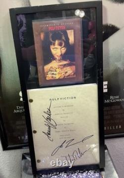 Pulp Fiction Authentic Signed Movie Script w Glass Case Frame & COA Mint