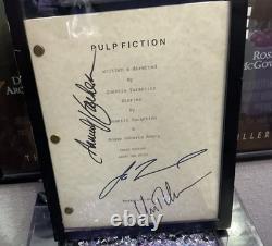 Pulp Fiction Authentic Signed Movie Script w Glass Case Frame & COA Mint