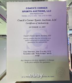 Pulp Fiction Authentic Signed Movie Script w Glass Case Frame & COA Mint