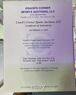 Pulp Fiction Authentic Signed Movie Script w Glass Case Frame & COA Mint