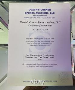 Pulp Fiction Authentic Signed Movie Script w Glass Case Frame & COA Mint