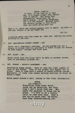 Pulp Fiction Quentin Tarantino & Roger Avery Movie Script Last Draft May 1993