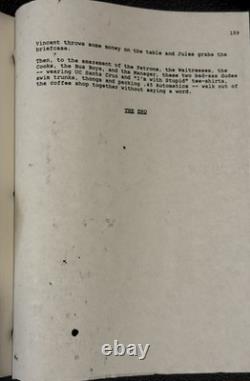 Pulp Fiction Quentin Tarantino & Roger Avery Movie Script Last Draft May 1993