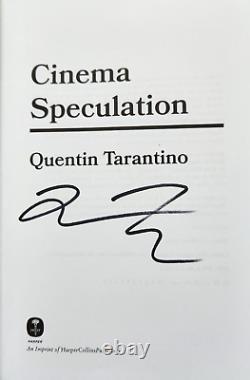 QUENTIN TARANTINO Signed Cinema Speculation 1st EDITION! RARE! AUTHENIC