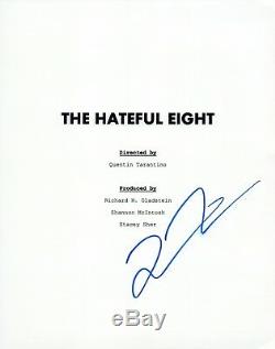 Quentin Tarantino Signed Autographed THE HATEFUL EIGHT Full Movie Script COA VD